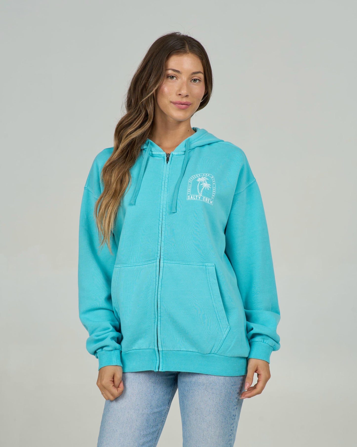 Archway Zip Hoody - Turquoise