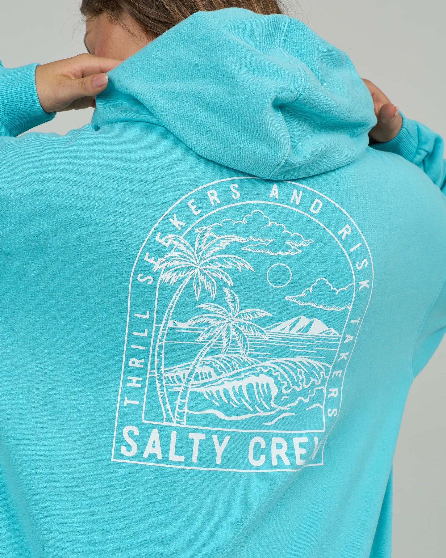 Archway Zip Hoody - Turquoise
