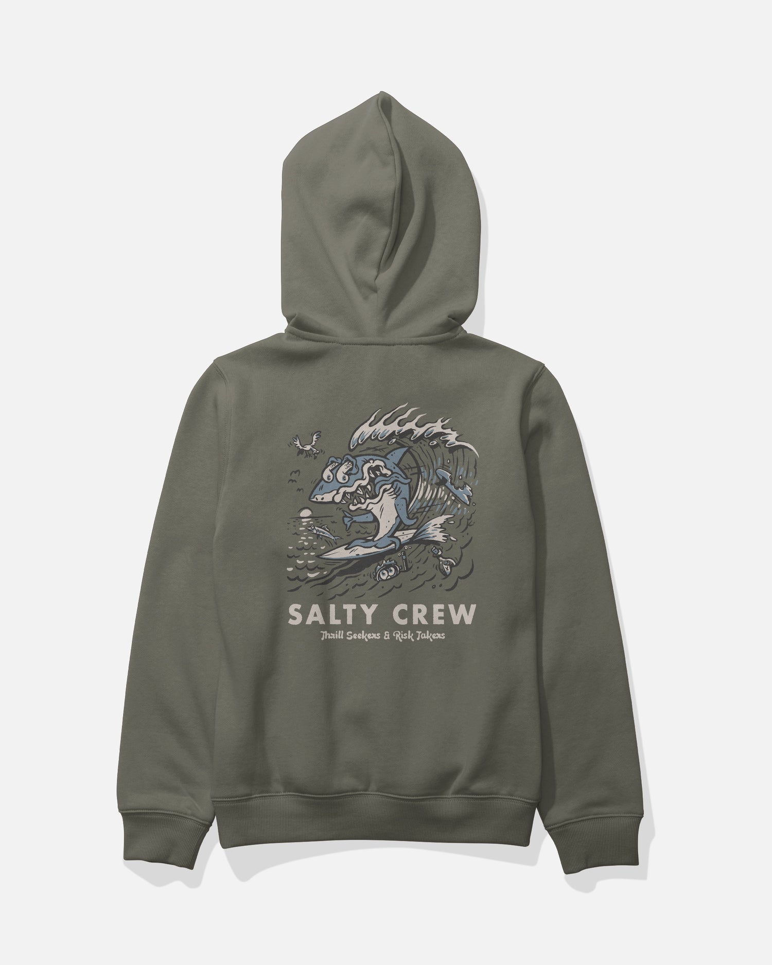 Surf Shark  Fleece Kids - Dusty Olive