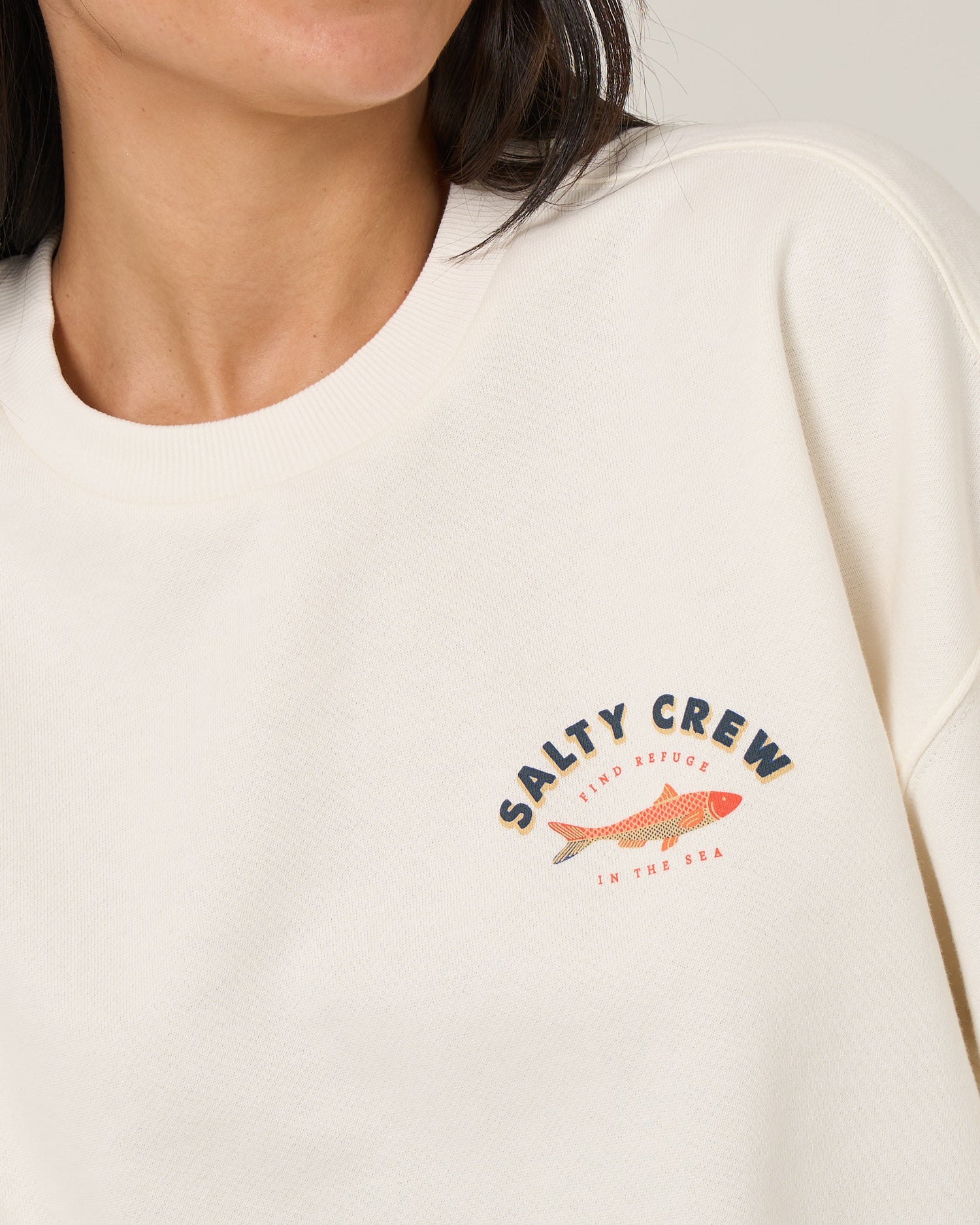 Salty Sardine Crew - Off White