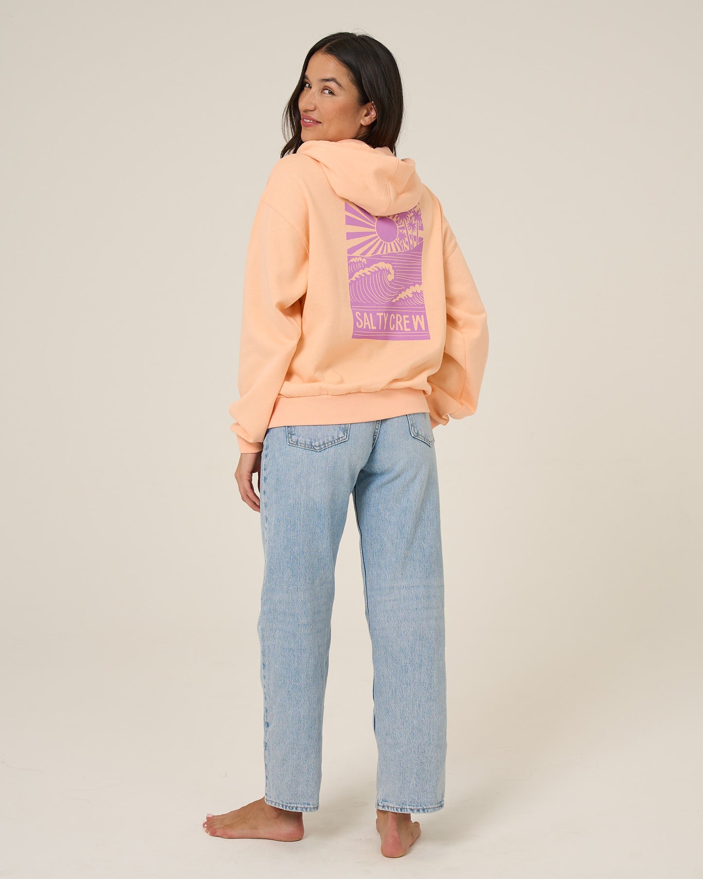 Rise And Smile Hoody - Apricot