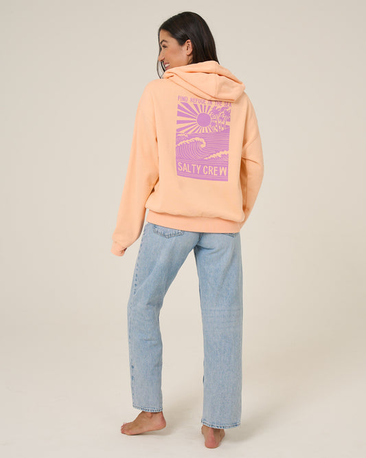 Rise And Smile Hoody - Apricot