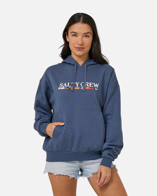 Flag Hoodie - Vintage Indigo