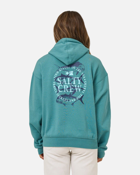 Overlay Hoodie - Teal