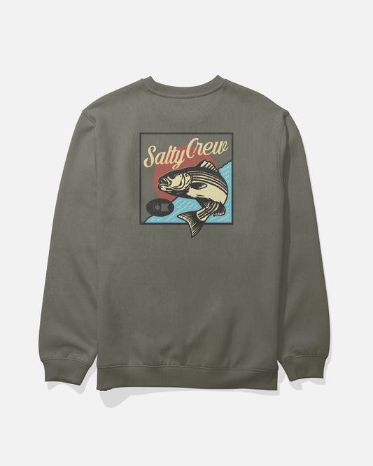 Striped Crew - Dusty Olive