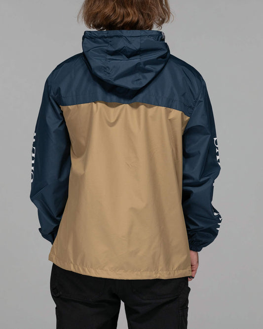 Salty crew JACKETS Surface Windbreaker Jacket - Navy/Straw in Navy/Straw