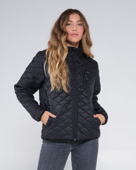 Salty Crew Womens - Gale Wind Puffer - Black