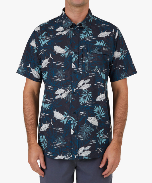 Feeding Frenzy S/S UV Woven - Midnight