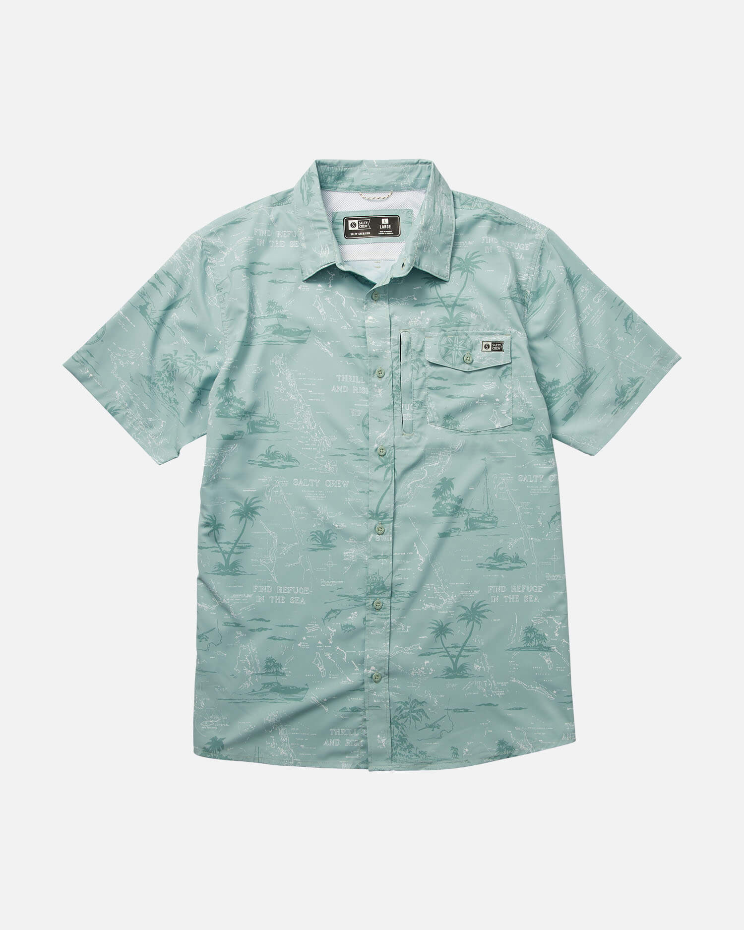 Salty Crew Men - Seafarer S/S Tech Woven - Mackerel