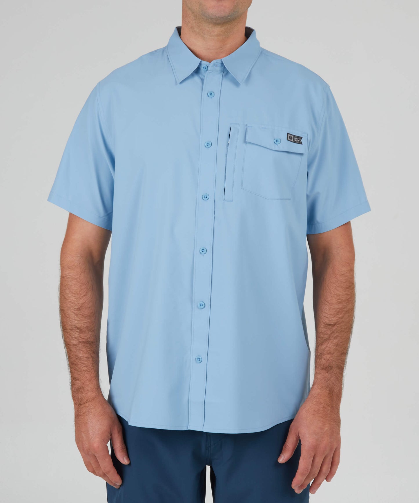 Salty Crew Men - Offshore S/S Tech Woven - Marine Blue