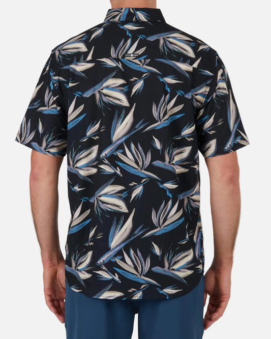 Floral Flyer Ss Tech Woven - Black
