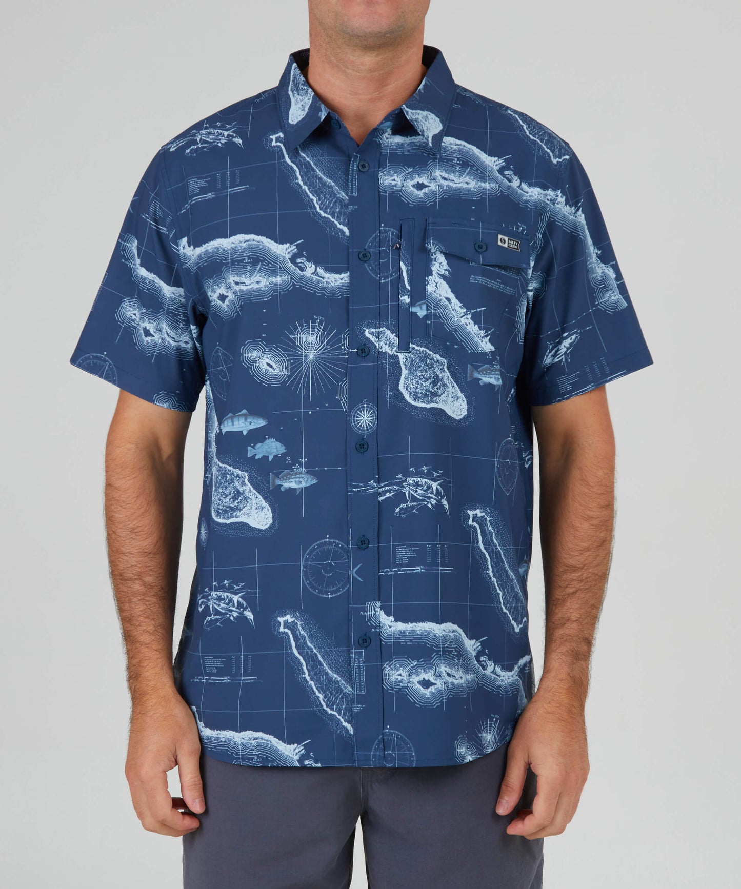 Salty Crew Men - Sc Bight S/S Tech Woven - Navy