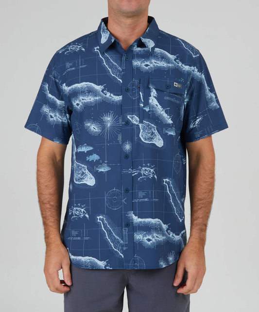 Salty Crew Men - Sc Bight S/S Tech Woven - Navy