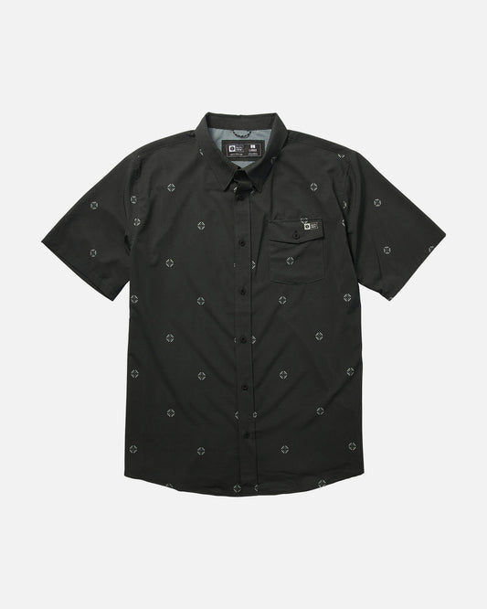 Salty Crew Men - Sailfin Ss Perf Woven - Black