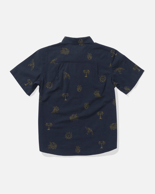 Salty crew WOVEN SHIRTS Good Vibes  Ss Woven Kids - Navy in Navy