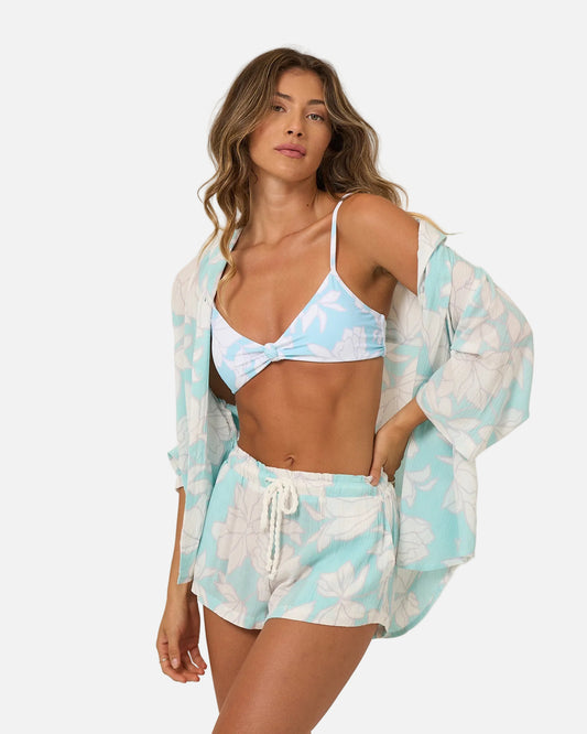 Rose Parade Tunic - Aquamarine