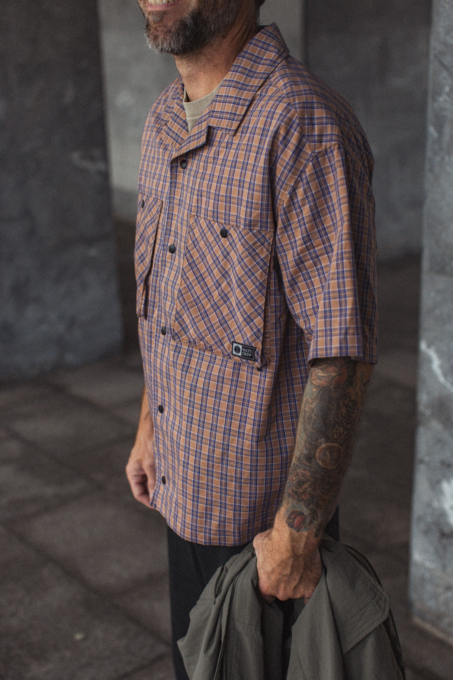 Fishcamp Shirt - Khaki Mini Checks