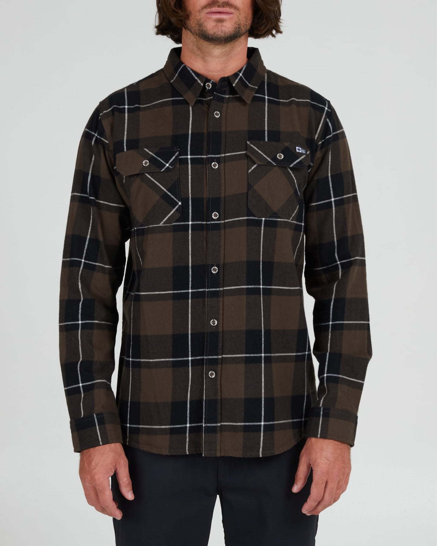 Salty Crew Men - First Light Flannel - Black/Brown