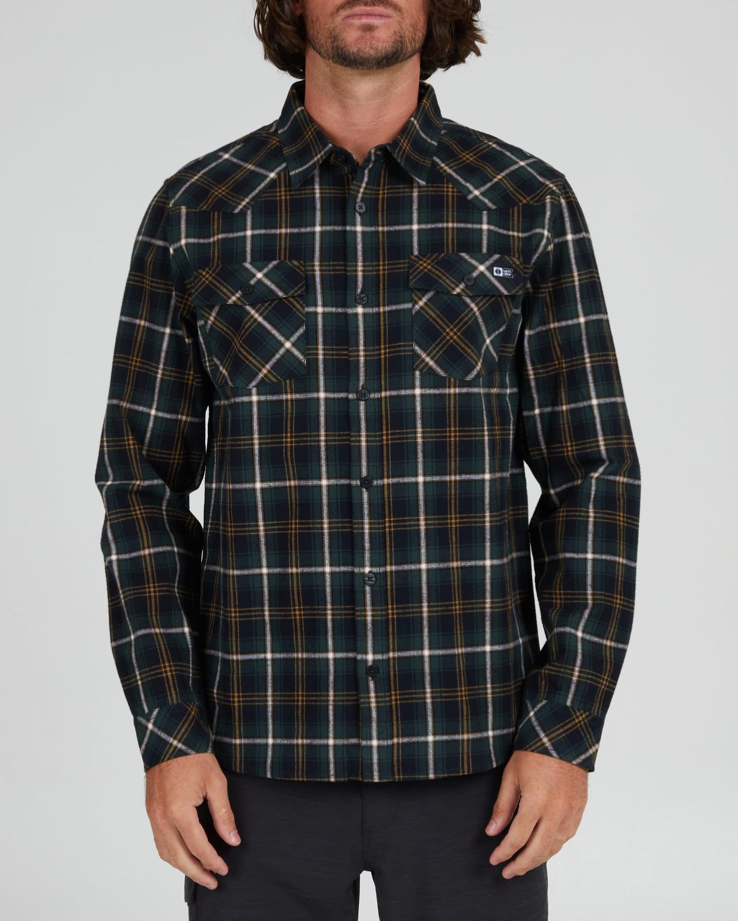 Salty Crew Men - Herdsman Flannel - Black Spruce