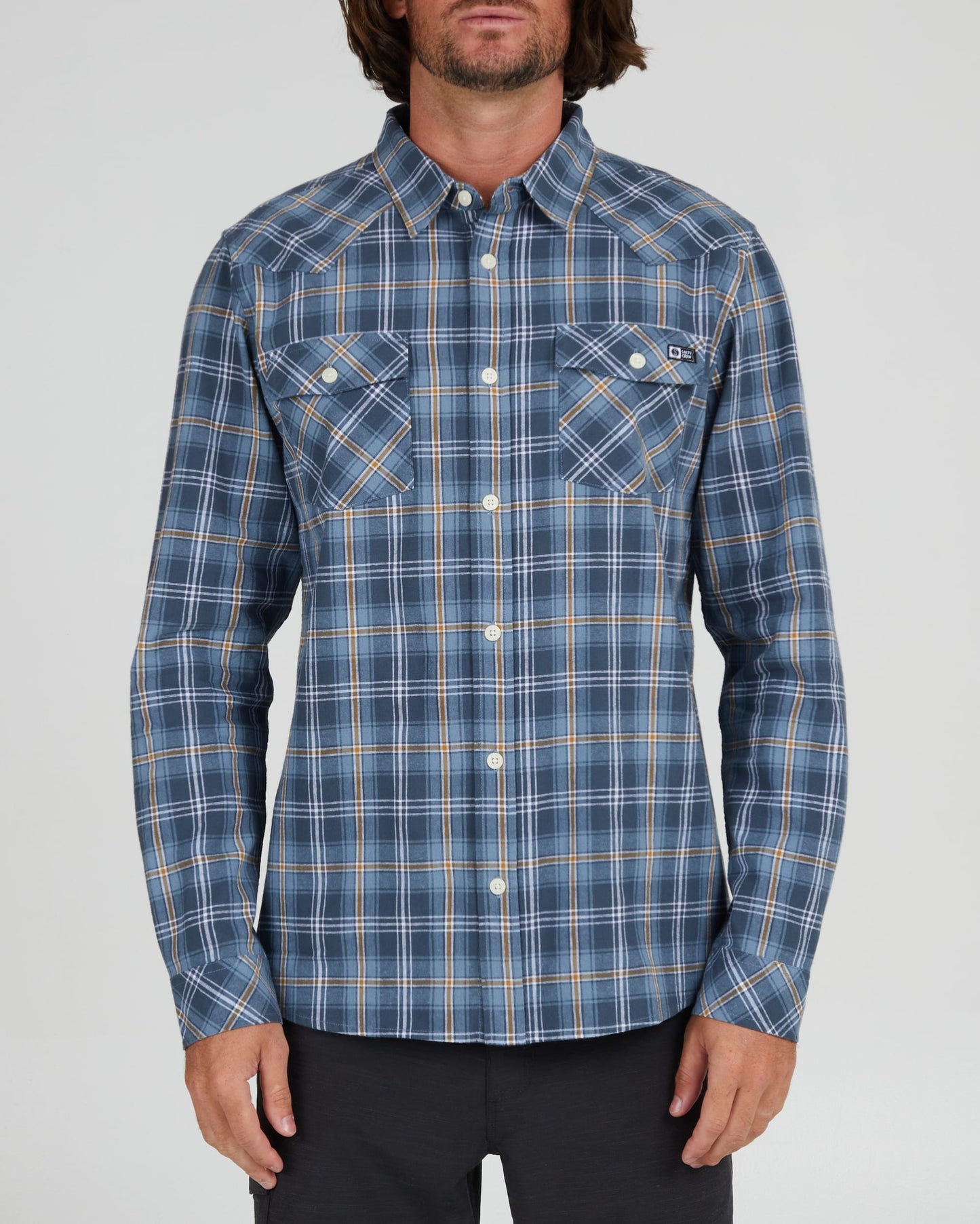 Salty Crew Men - Herdsman Flannel - Dark Slate