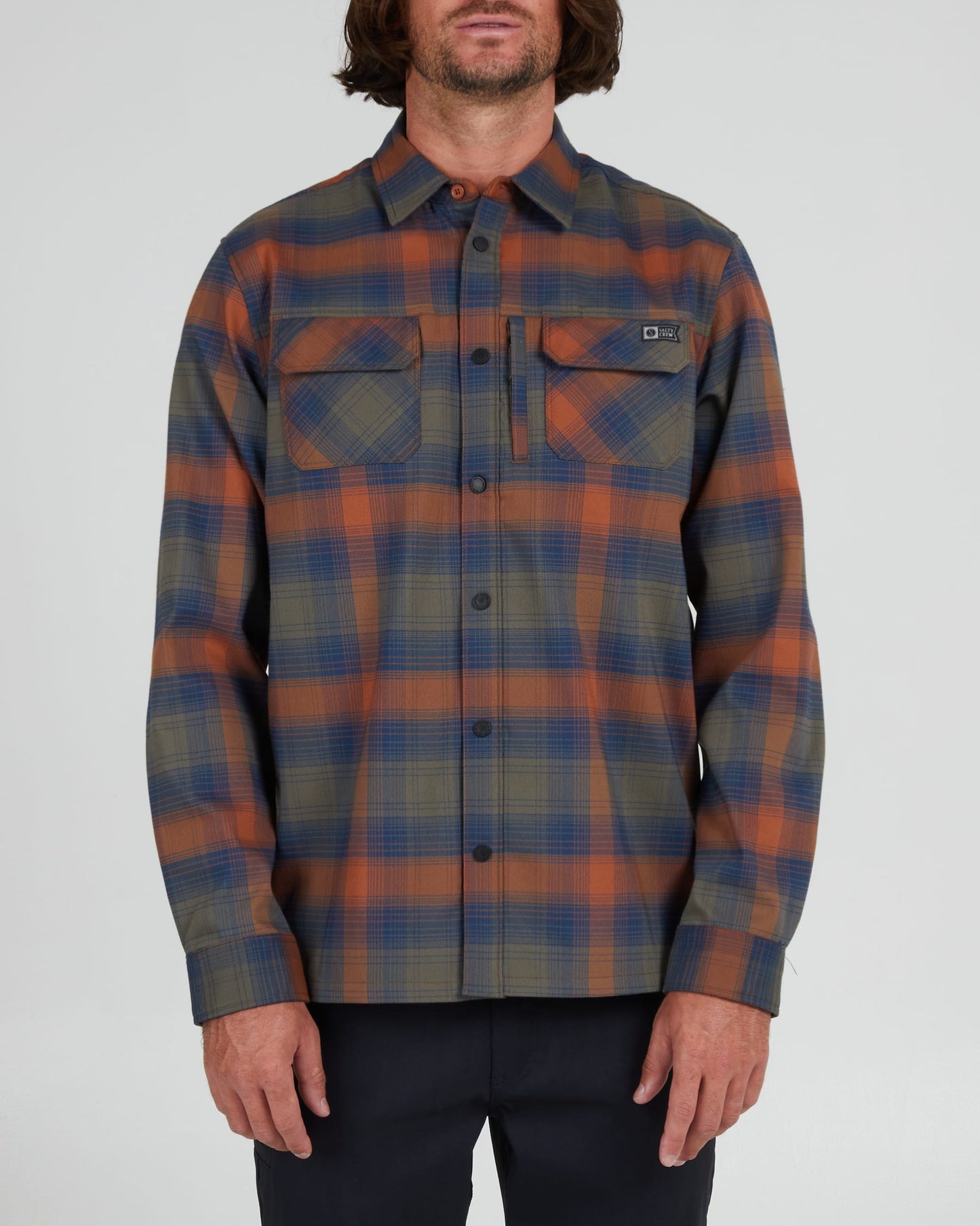 Salty Crew Men - Fathom Ls Tech Flannel - Earth