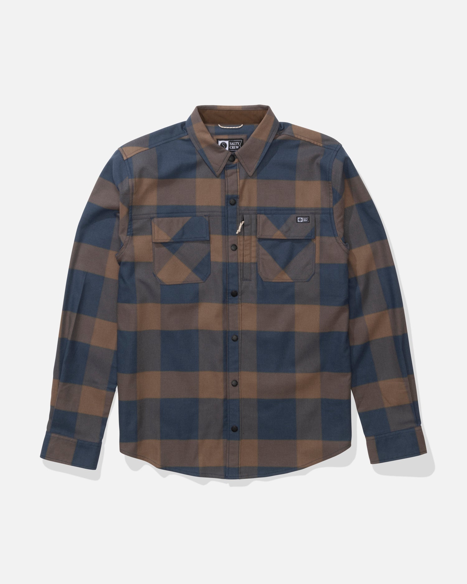 Fathom Ls Tech Flannel - Navy/Rust