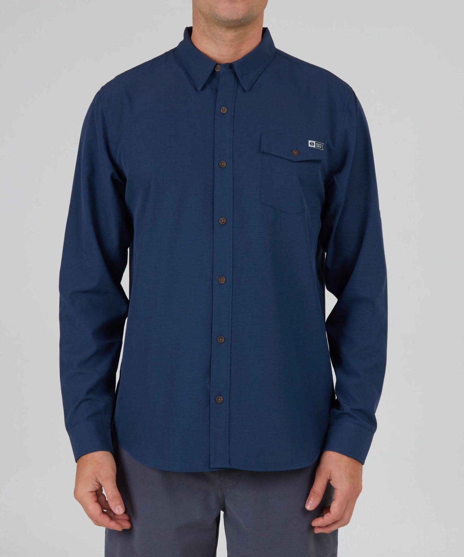 Salty Crew Men - Skipper Perf Ls Tech Woven - Navy