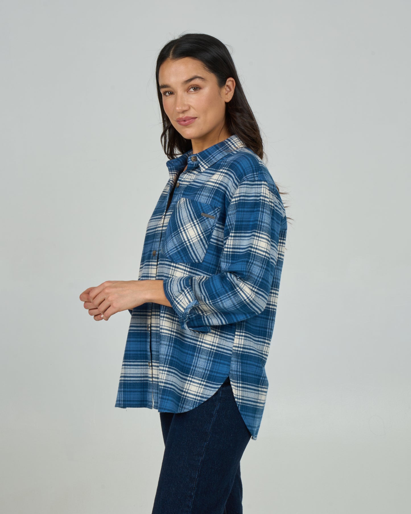 Shore Break Flannel - Midnight Navy