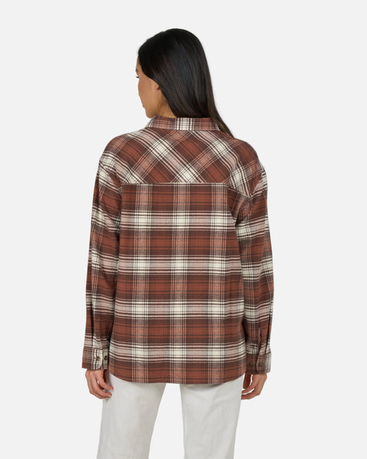 Shore Break Flannel - Rustic Red