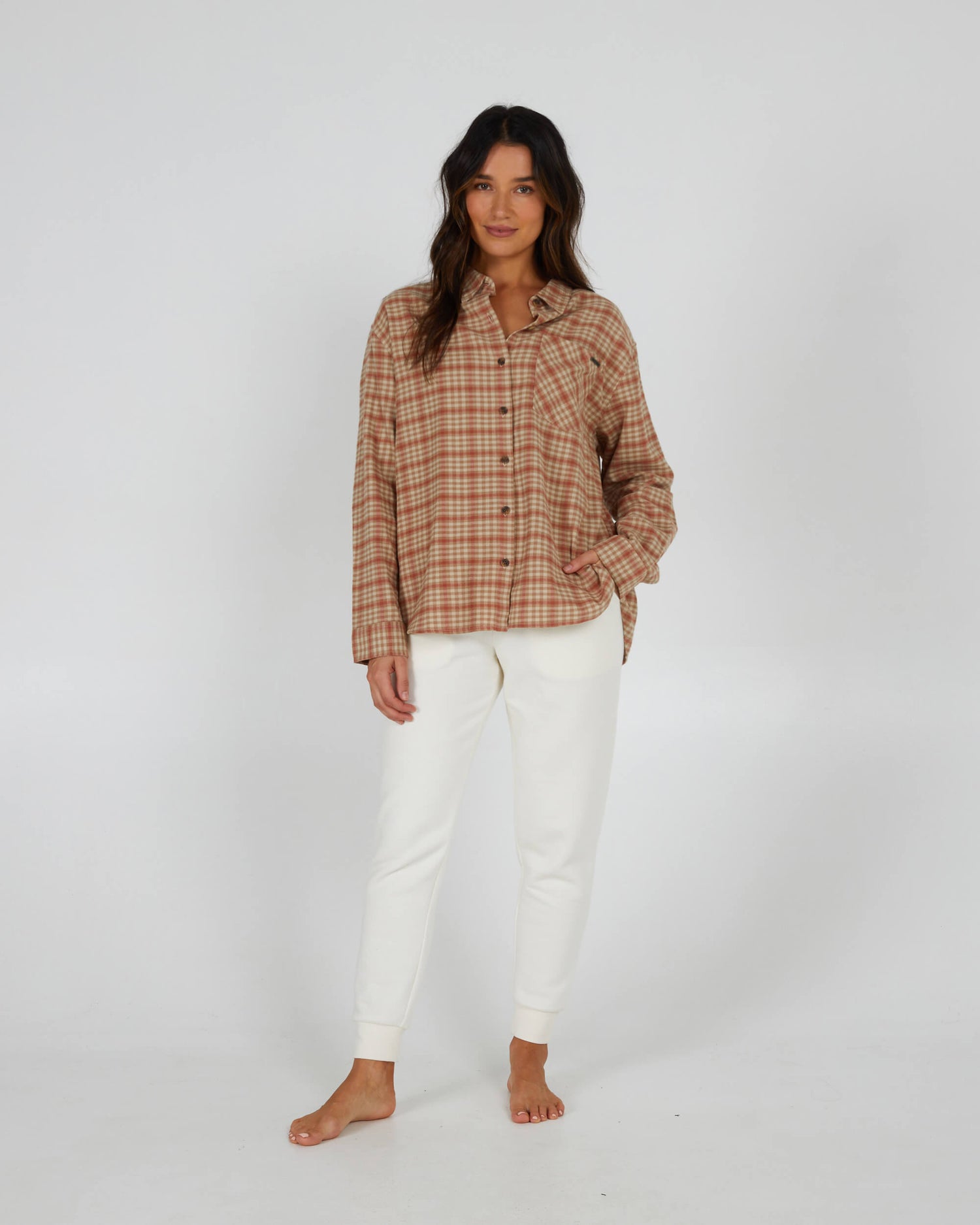 Salty Crew Womens - Shore Break Flannel - Sand Dune