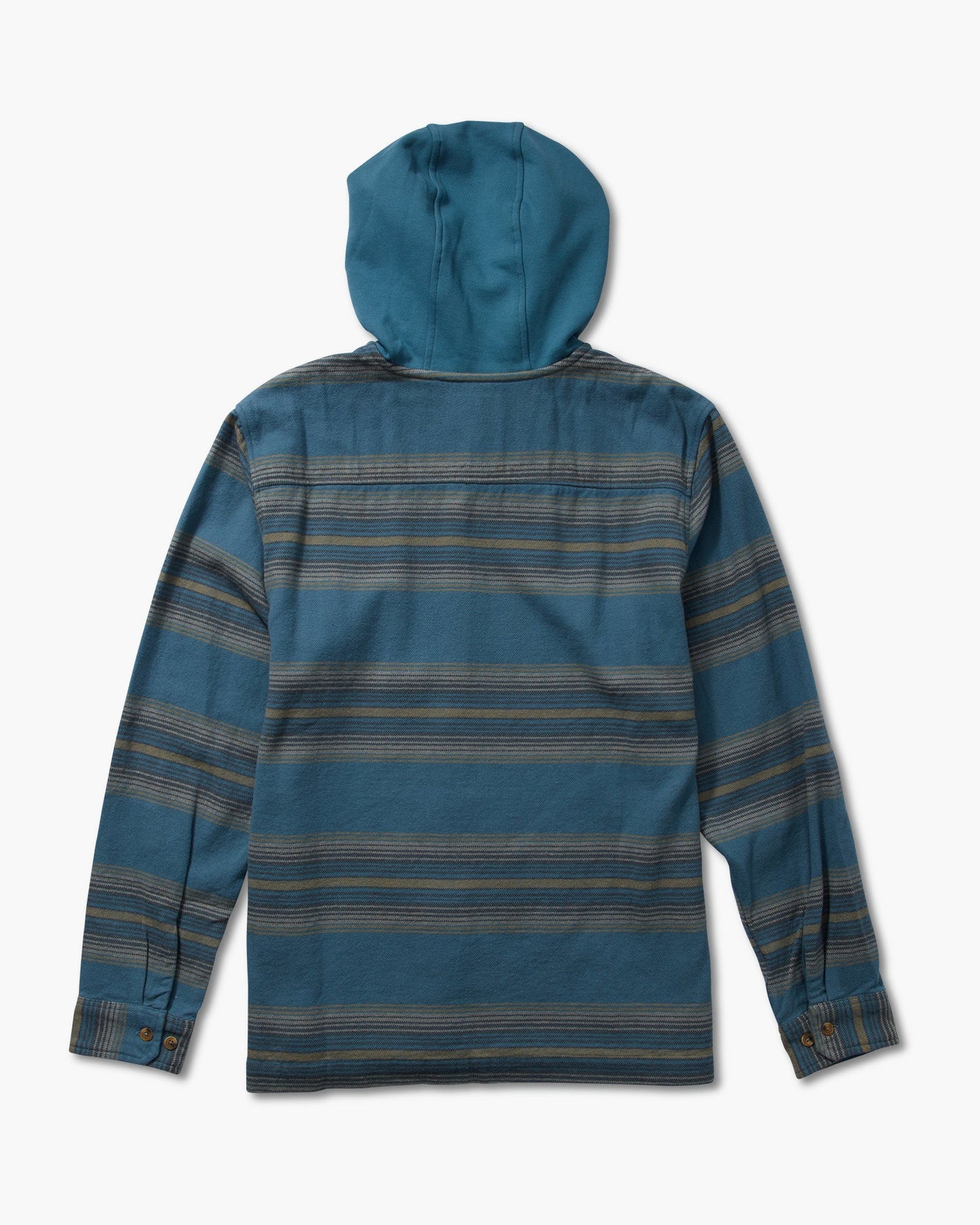 Outback Hooded L/S Flannel - Steel Blue