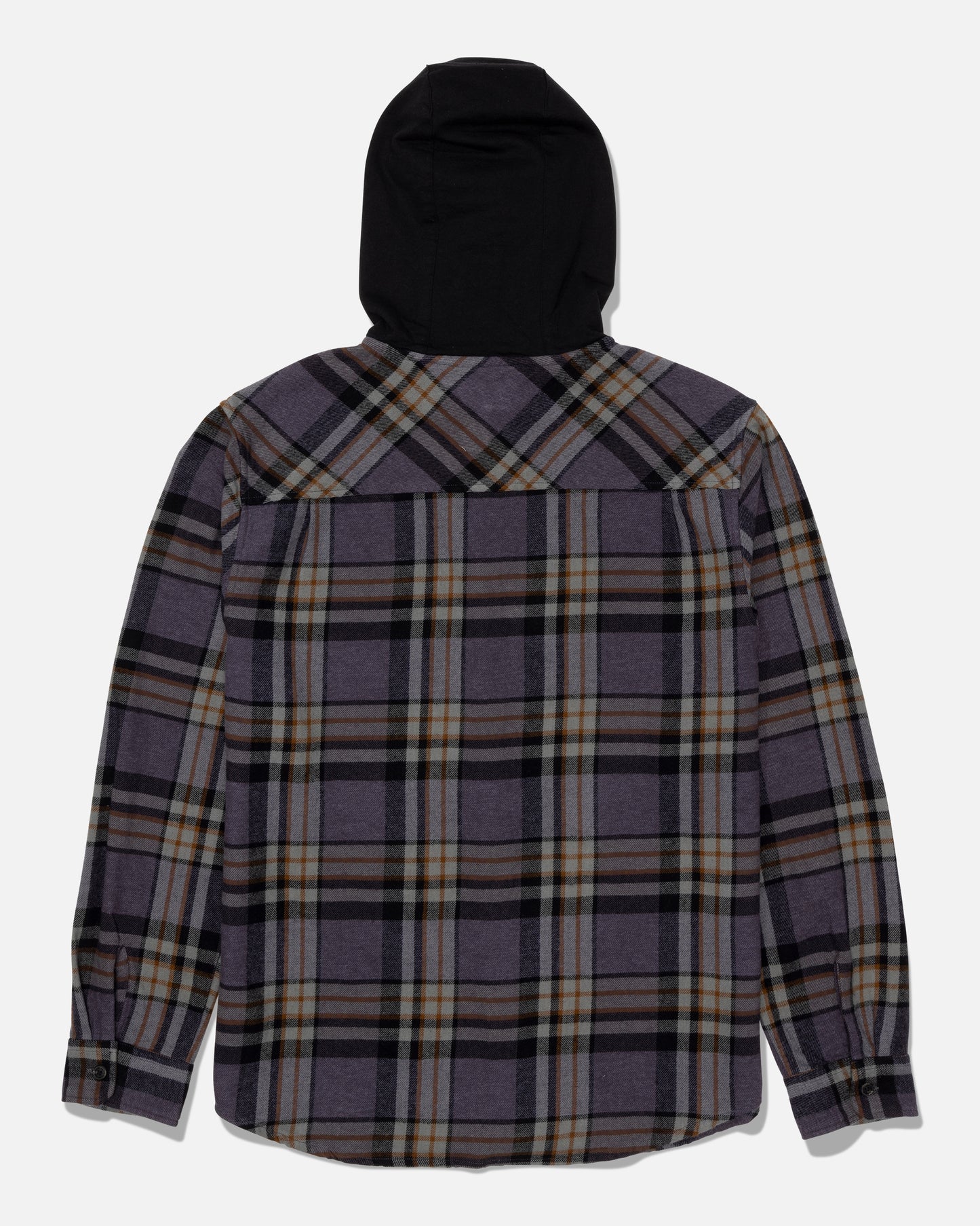 Whitewash Hooded Flannel - Dark Grey