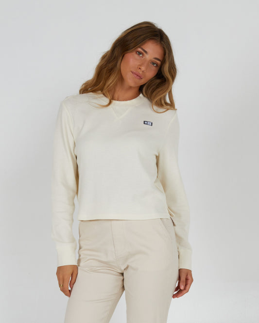 Salty Crew Womens - Seascape Thermal L/S Tee - Off White