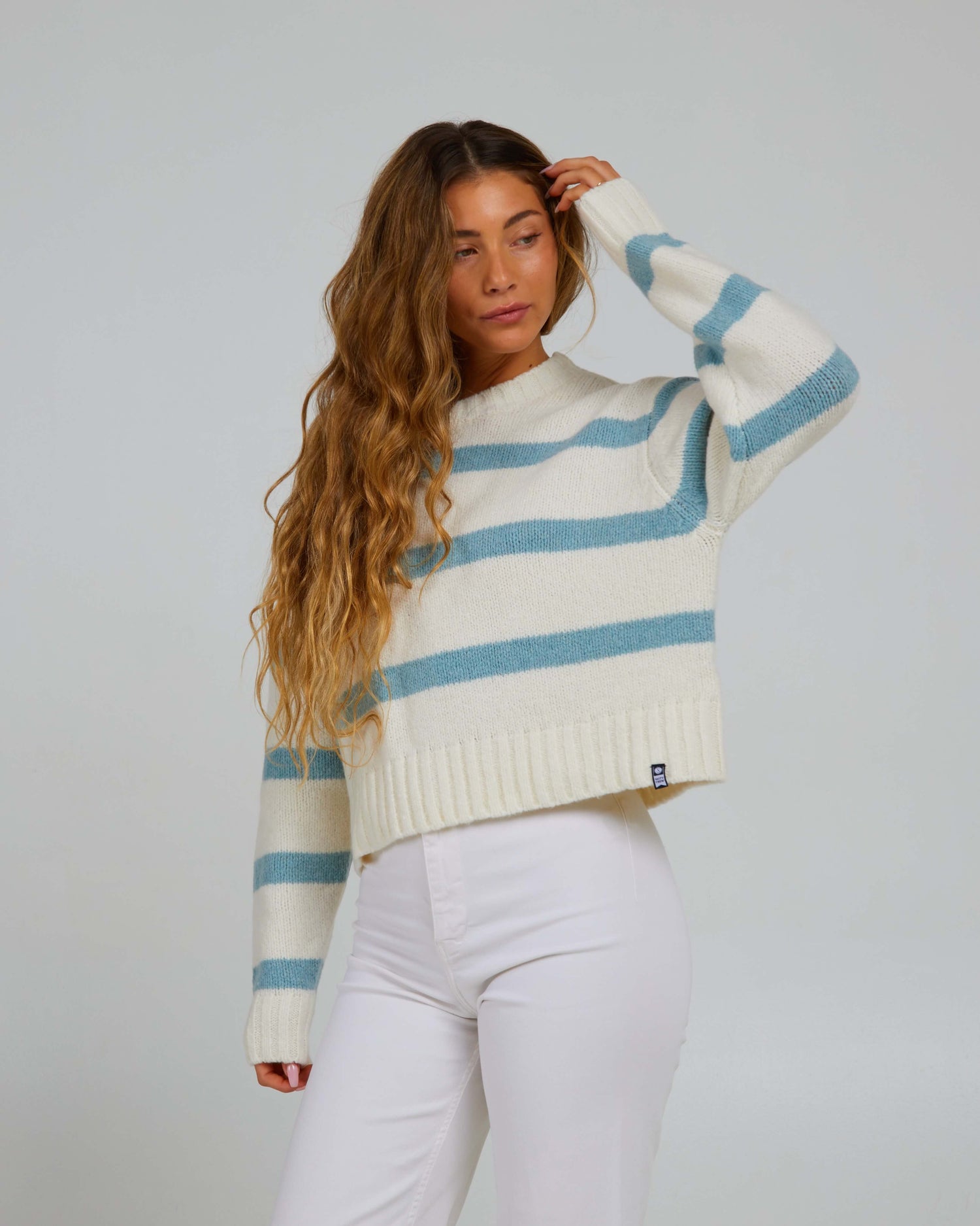 Salty Crew Womens - Lighthouse Crew - Off White/Cloud Blue