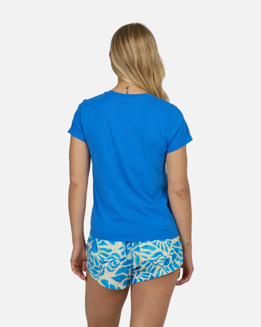Stamped Modern Tee - Bold Blue