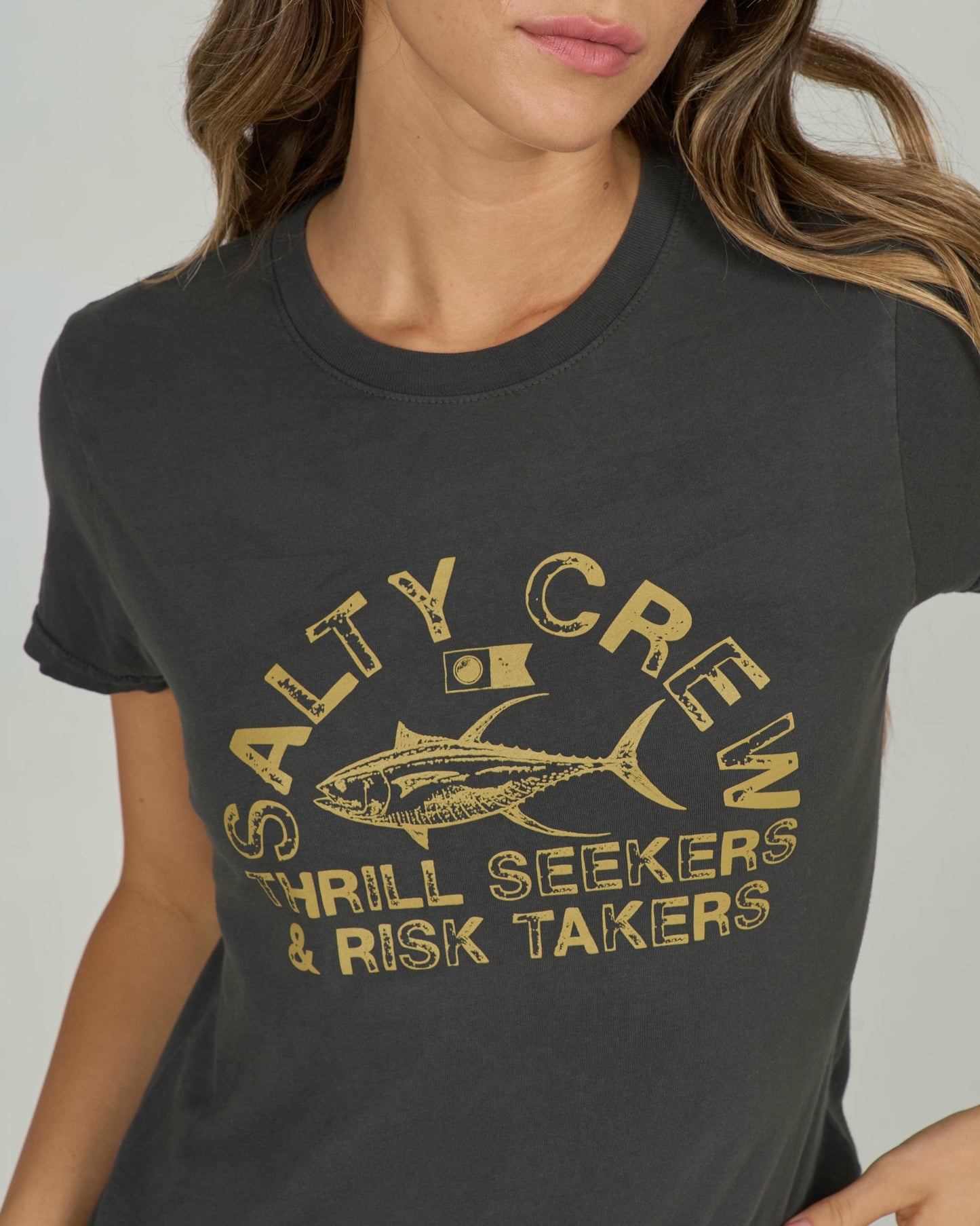 Stamped Modern Tee - Charcoal