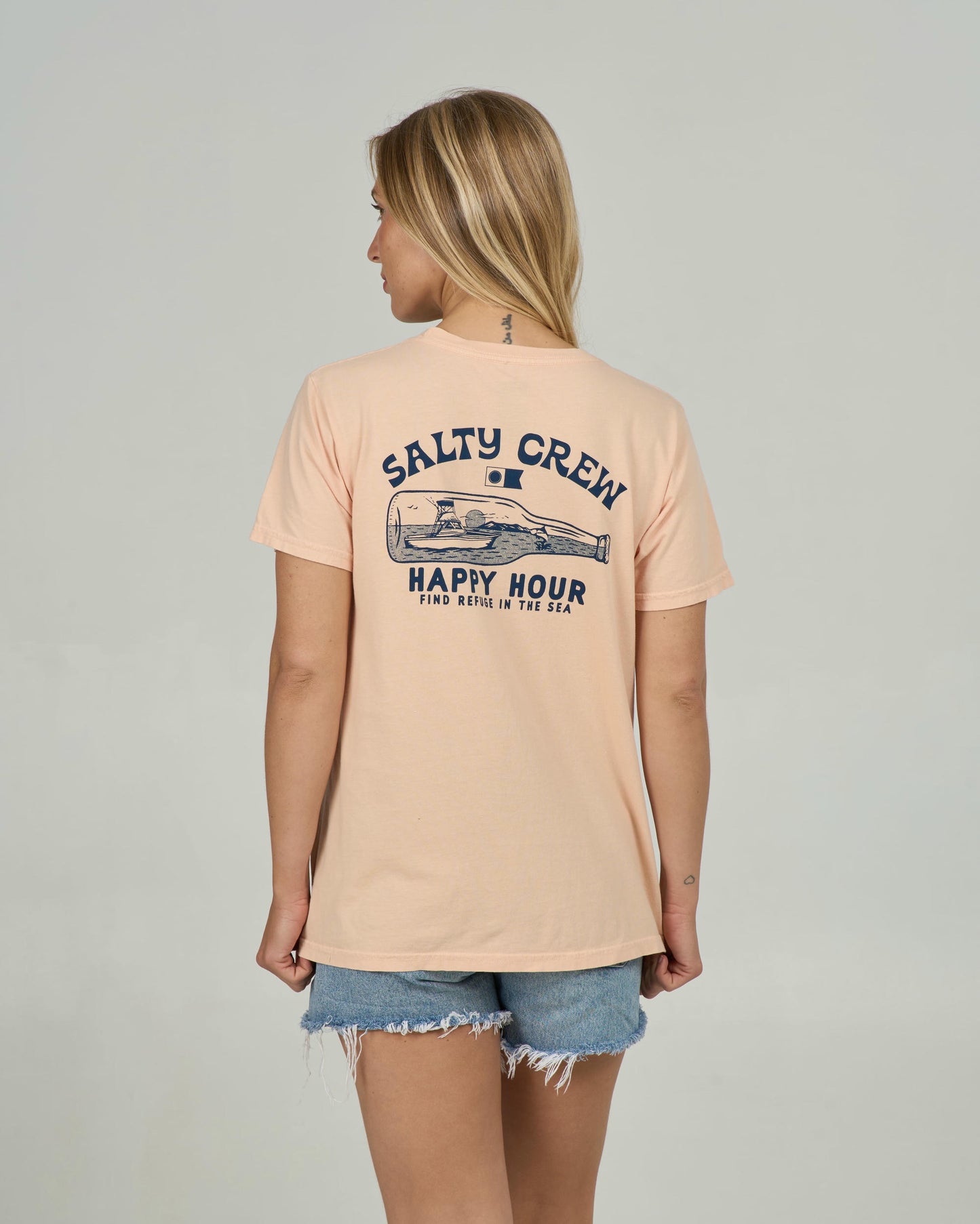 Happy Hour B.f. Tee - Apricot