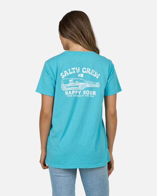 Happy Hour B.f. Tee - Turquoise