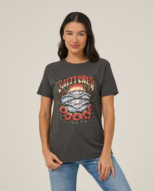 Sc Tour Bf Tee - Charcoal