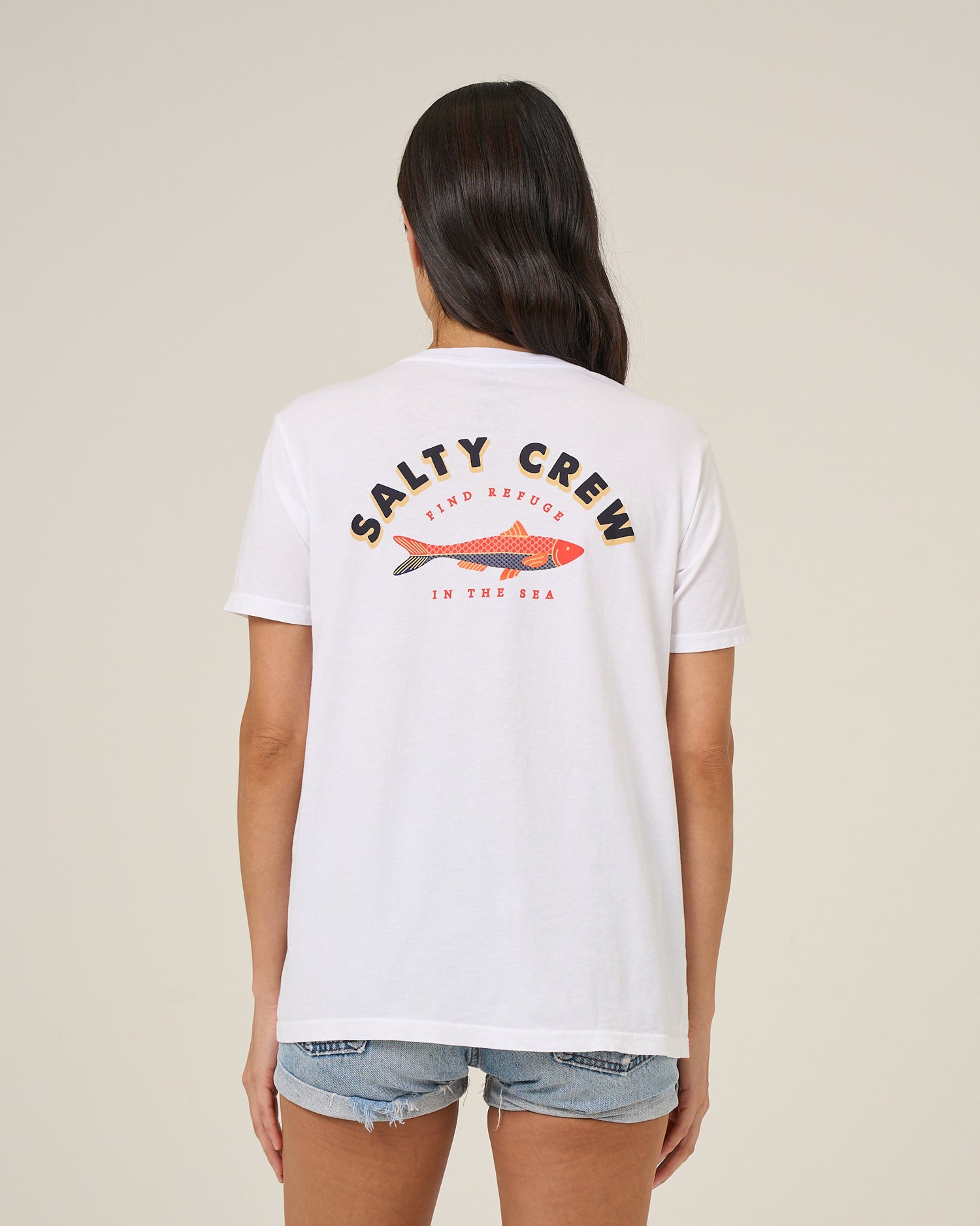 Salty Sardine Bf Tee - White