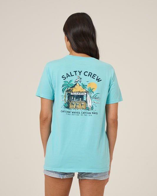 Beach Hut Bf Tee - Aquamarine