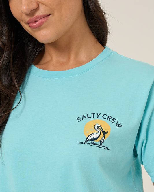 Beach Hut Bf Tee - Aquamarine
