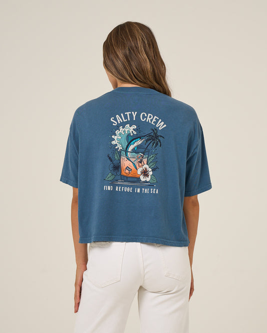 Mai Tai Tails Skimmer - Midnight Navy