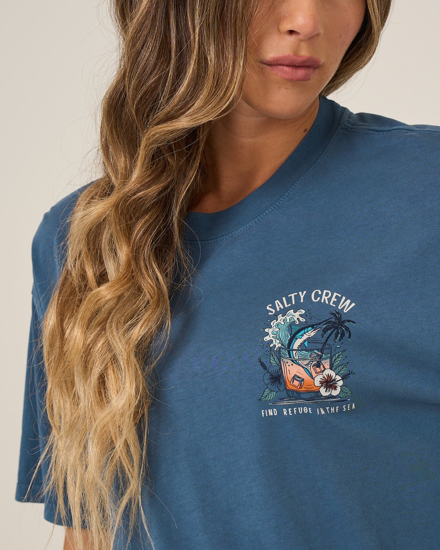 Mai Tai Tails Skimmer - Midnight Navy