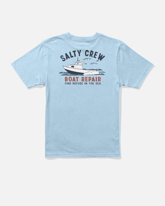 Boat Repair  Ss Tee Kids - Clear Sky