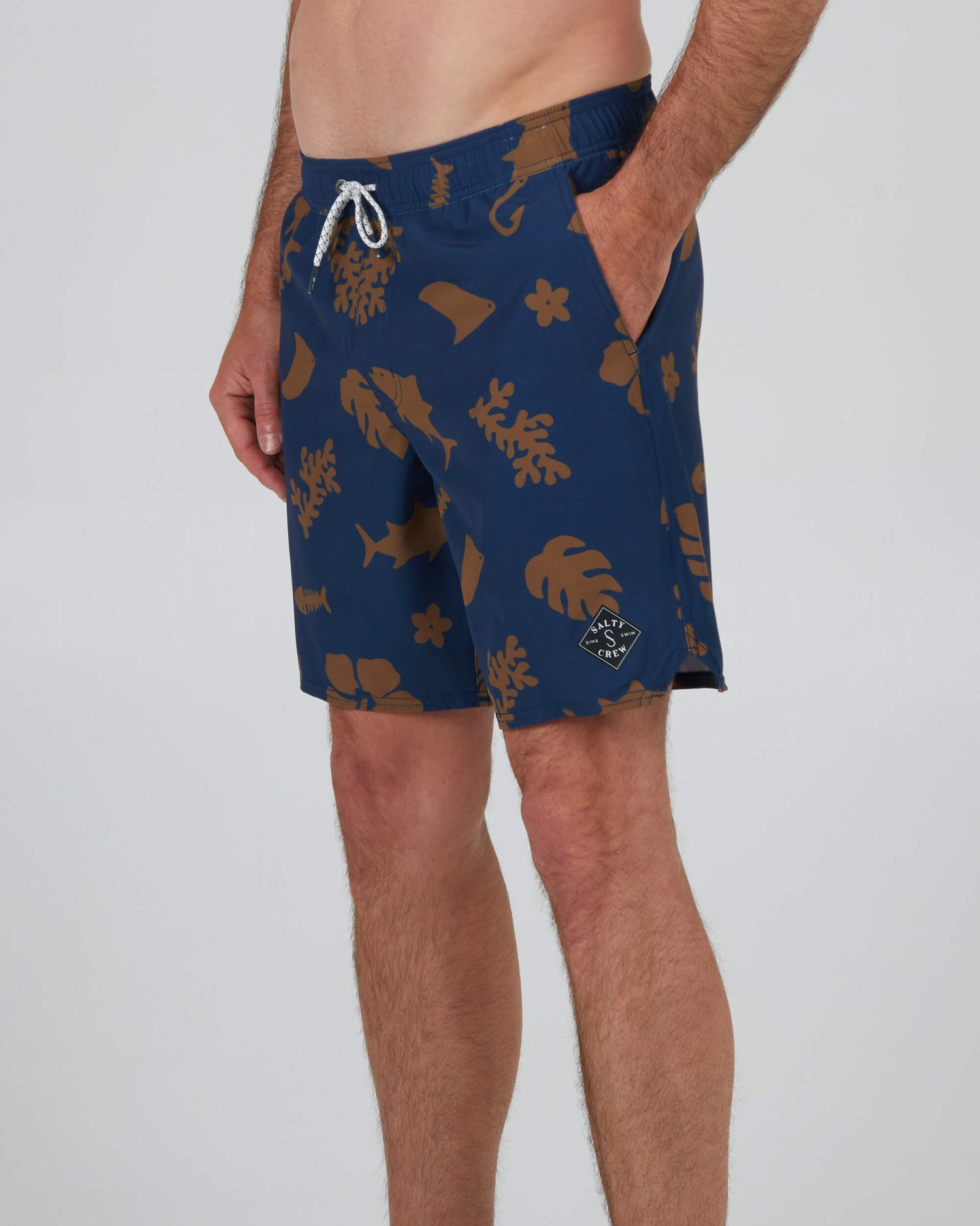 Salty Crew Men - Lowtide Elastic Boardshort - Navy/Gold