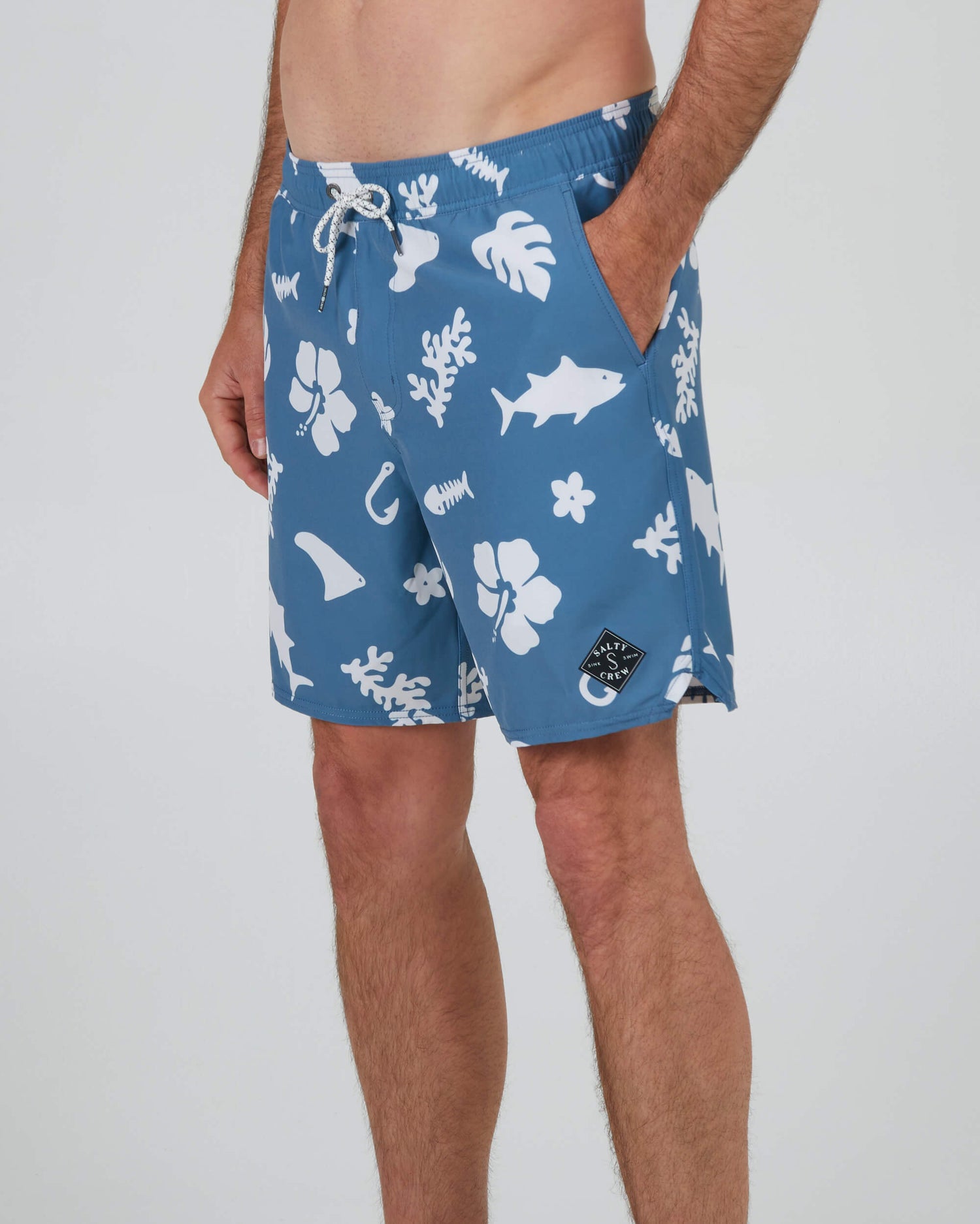 Salty Crew Men - Lowtide Elastic Boardshort - Slate/White