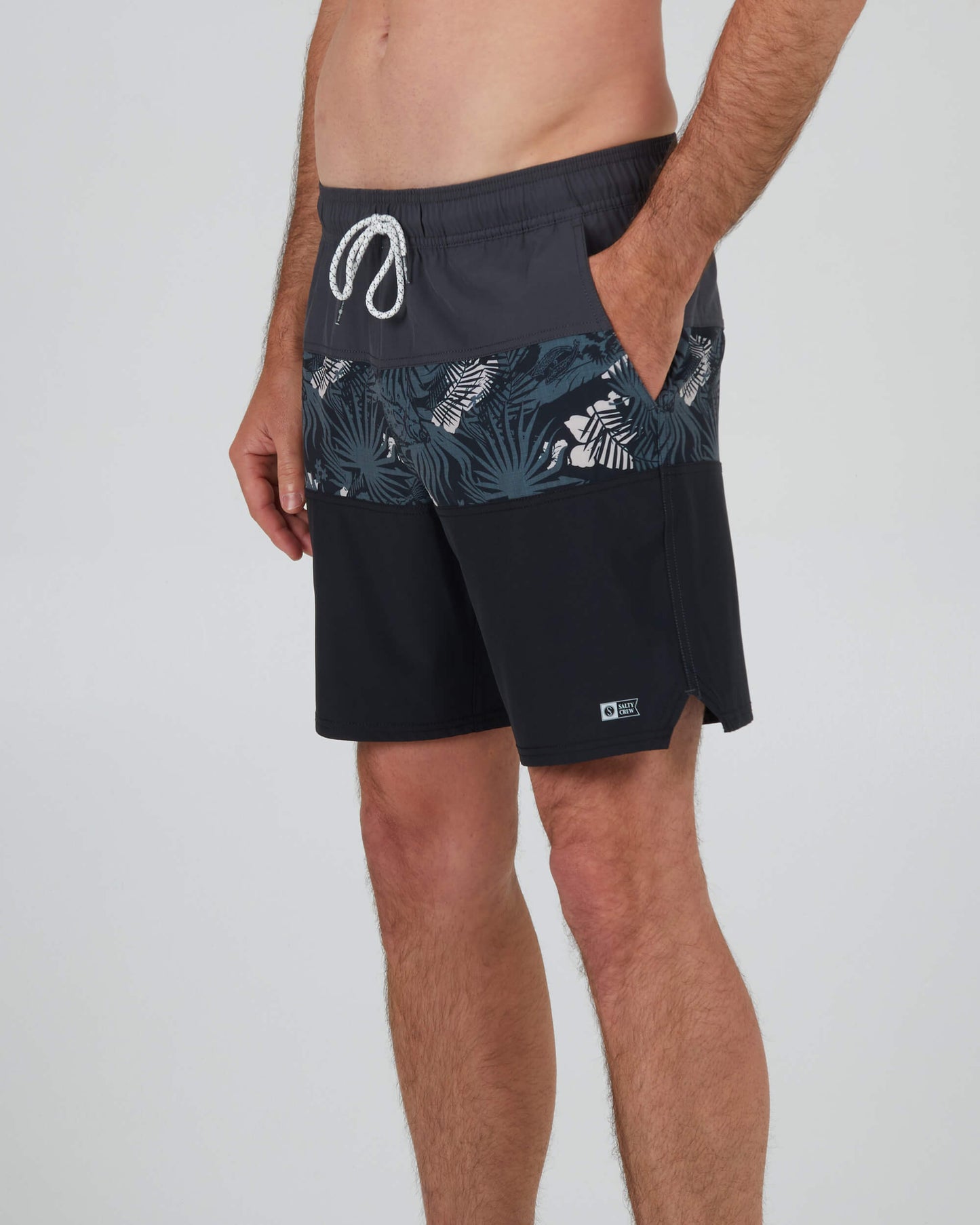 Salty Crew Men - Beacons 2 Elastic Boardshort - Charcoal