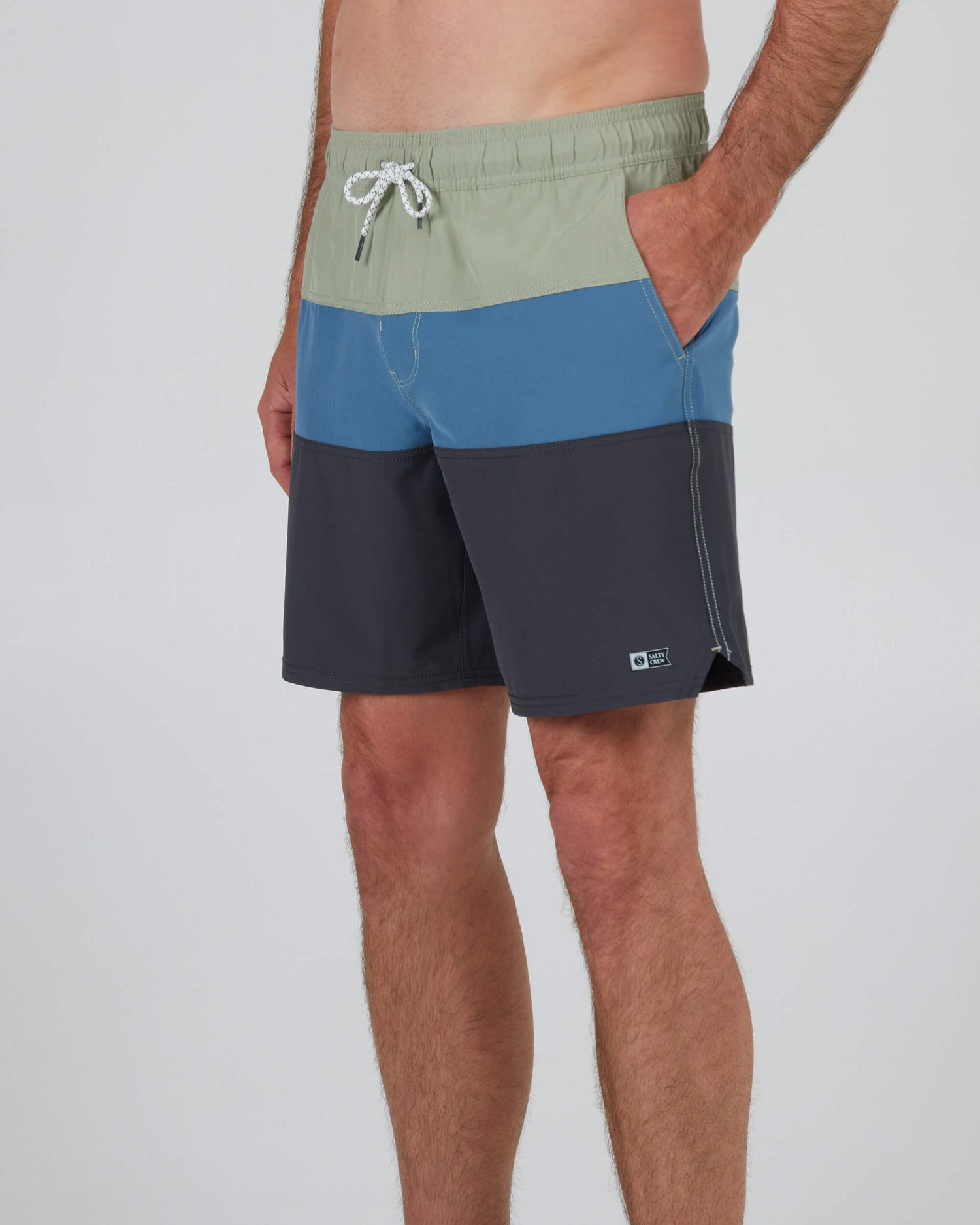 Salty Crew Men - Beacons 2 Elastic Boardshort - Dusty Sag