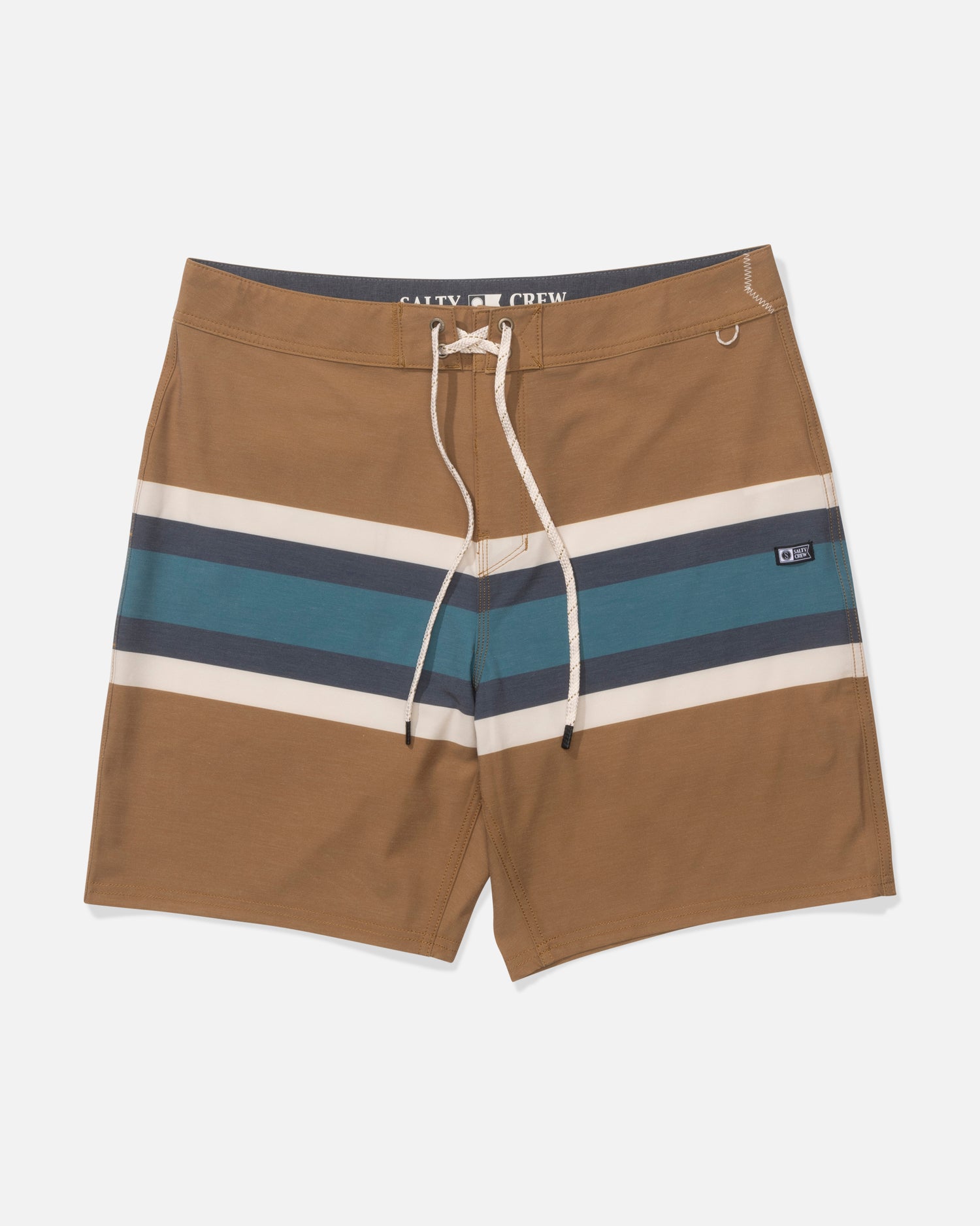 Crew Stripe Boardshort - Bronze Brown